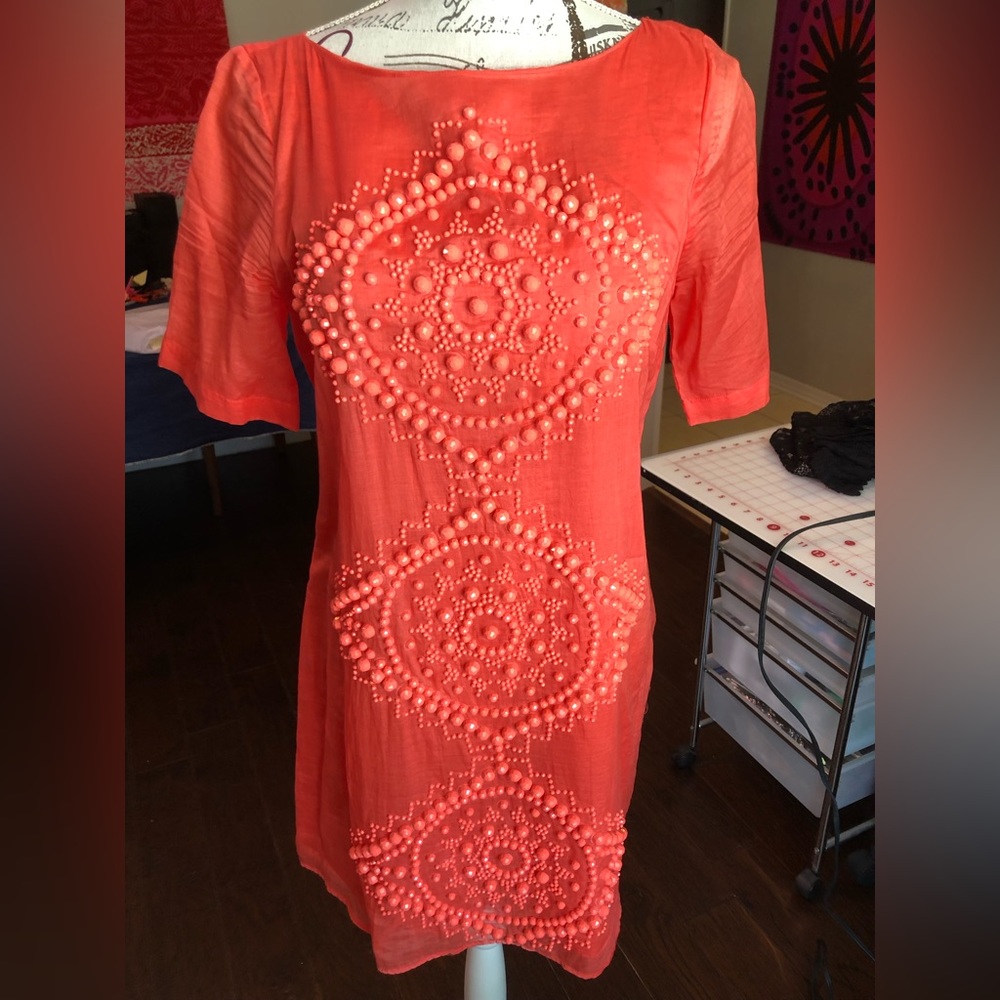 Karta beaded coral dress